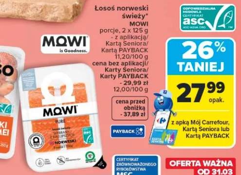 Łosoś norweski świeży porcje