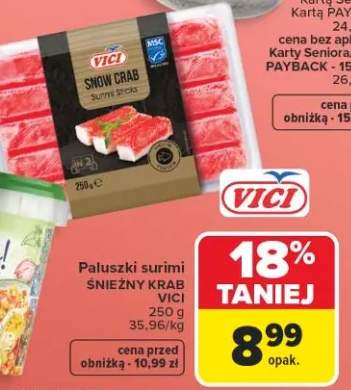 Paluszki surimi śnieżny krab