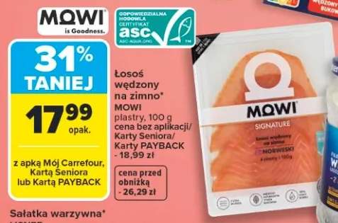 Łosoś wędzony na zimno plastry