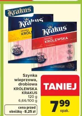 Szynka wieprzowa, drobiowa, królewska krakus