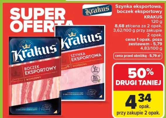 Szynka eksportowa, boczek eksportowy