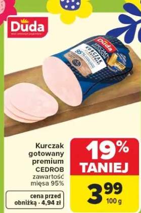 Kurczak gotowany premium cedrob zawartość mięsa 95%