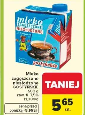 Mleko zagęszczone niesłodzone