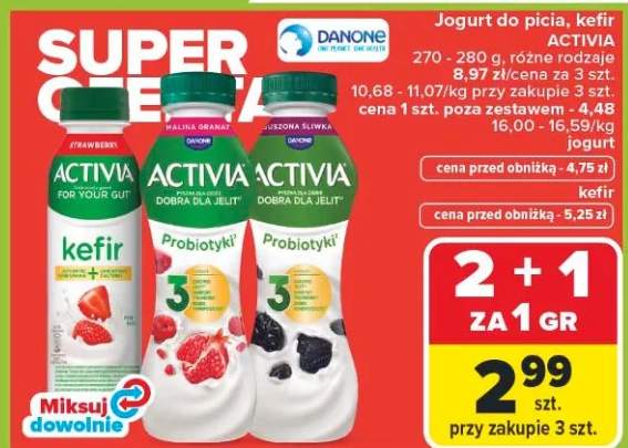 Jogurt do picia kefir truskawka