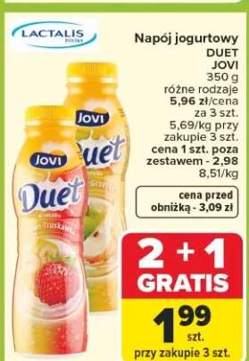 Napój jogurtowy Duet różne rodzaje