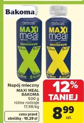Napój mleczny Maxi Meal bananowym