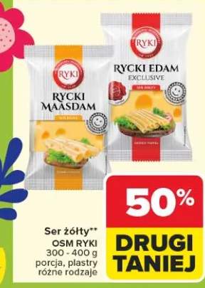 Ser żółty plastry różne rodzaje