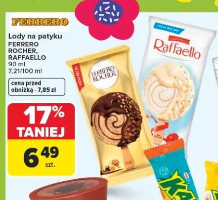 Lody na patykę Rocher