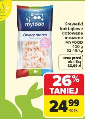 Krewetki koktajlowe gotowane mrożone