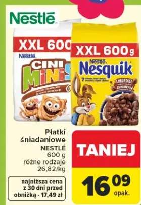 Płatki śniadaniowe różne rodzaje