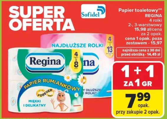 Papier toaletowy rumiankowy 4 rolki 2-warstwowy