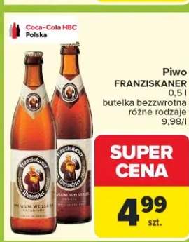 Piwo Franziskaner butelka bezzwrotna różne rodzaje