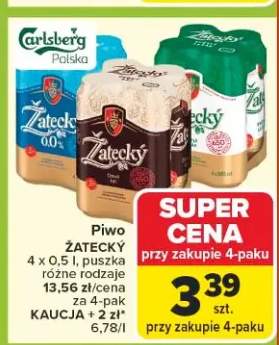 Piwo bezalkoholowe Żatecký 0,0%