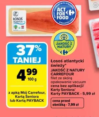 Łosoś atlantycki świeży filet ze skórą