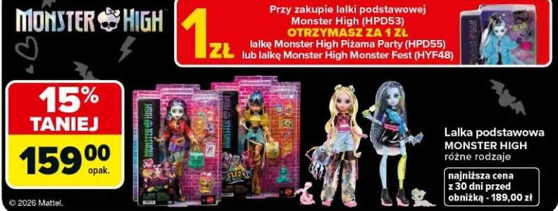 Lalka Monster High różne rodzaje