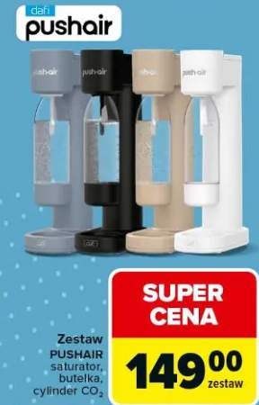 Zestaw Pushair + aluminiowa butelka, cylinder CO2