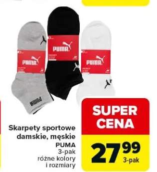 Skarpety sportowe damskie, męskie Puma 3-pak różne kolory i rozmiary