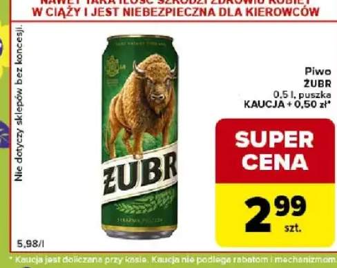 Piwo Żubr kaucja