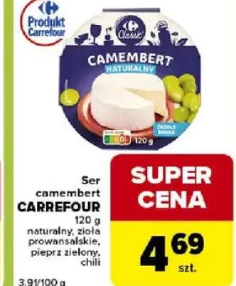 Ser camembert naturalny, zioła prowansalskie, pieprz z zielony, chili