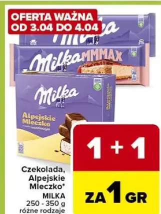 Czekolada, alpejskie mleczko Milka