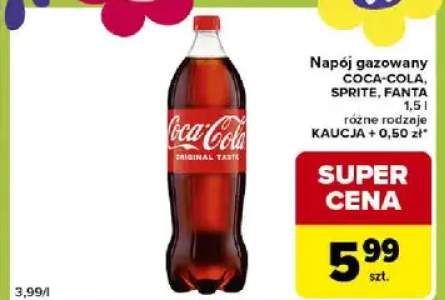 Napój gazowany Coca-Cola, Sprite, Fanta różne rodzaje