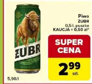 Piwo Żubr puszka