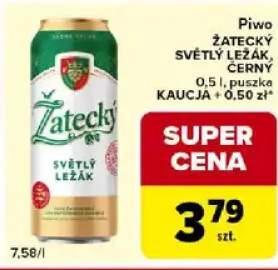 Piwo Żatecky světly ležák, černý