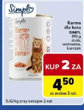 Karma dla kota drób, wołowina, kurczak