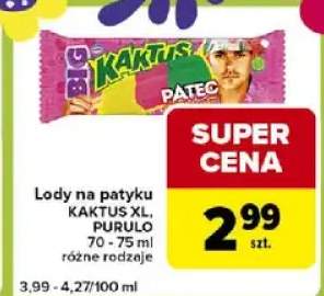 Lody na patyk kaktus xl