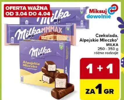 Czekolada alpejskie mleczko milka