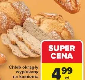 Chleb okrągły wypiekany na kamieniu