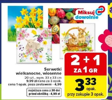 Serwetki wielkanocne, wiosenne