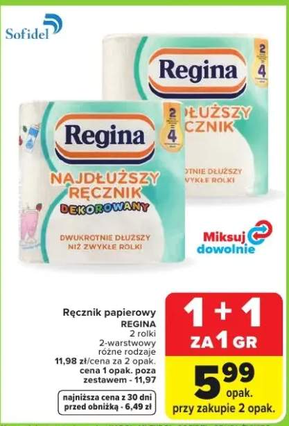 Ręcznik papierowy Regina 2 rolki, 2-warstwowy