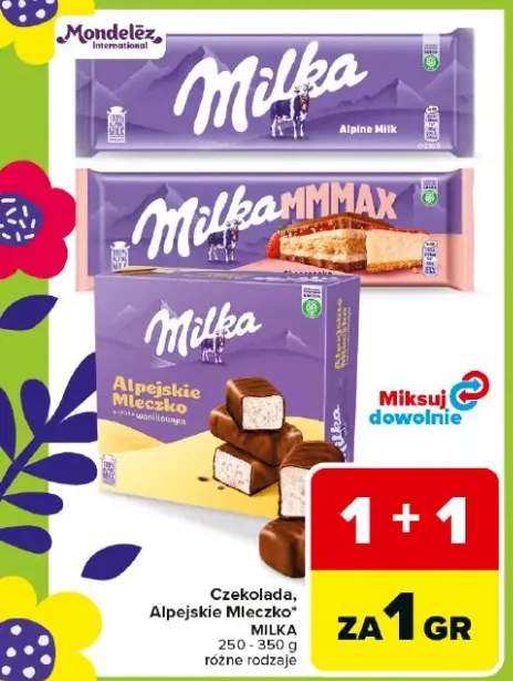 Czekolada Milka: Alpine Milk, Milkammax, Alpejskie Mleczko