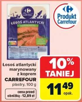 Łosoś atlantycki marynowany z koprem plastry