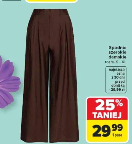 Spodnie szerokie damskie