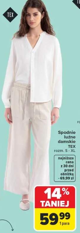 Spodnie luźne damskie