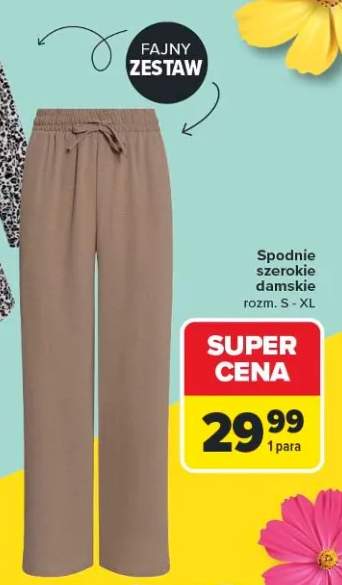 Spodnie szerokie damskie