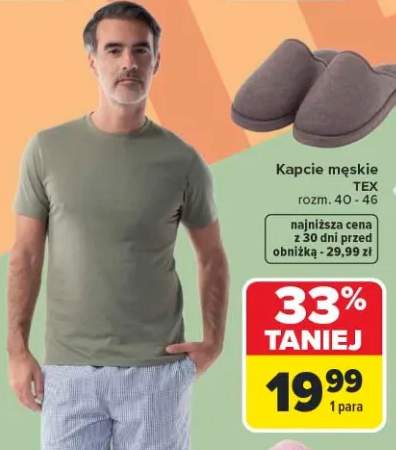 Kapcie męskie TEX 33% taniej