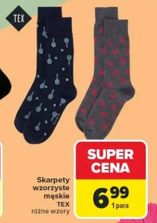 Skarpety wzorzyste męskie różne wzory 1 para