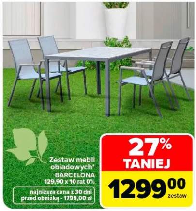 Zestaw mebli obiadowych Barcelona