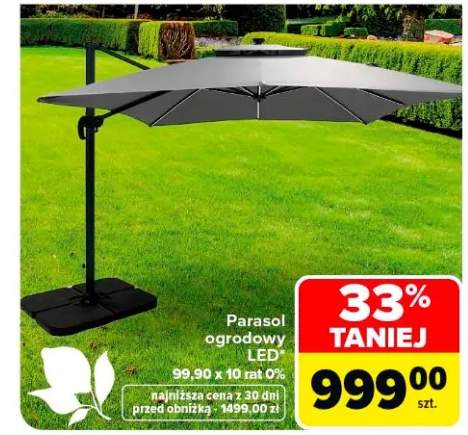 Parasol ogrodowy LED