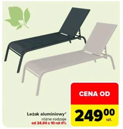Leżak aluminiowy