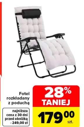 Fotel rozkładany z poduchą