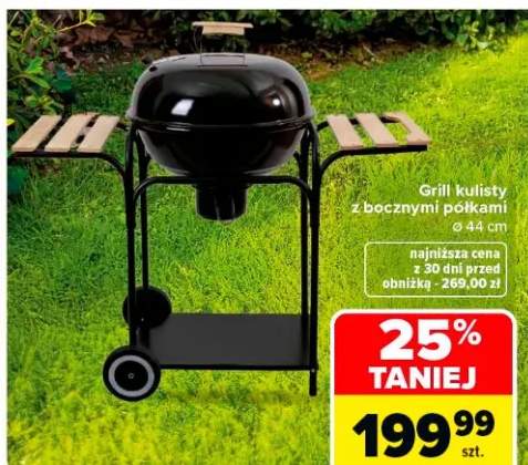 Grill kulisty z bocznymi półkami