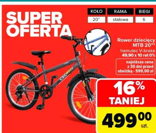 Rower dziecięcy MTB 20"