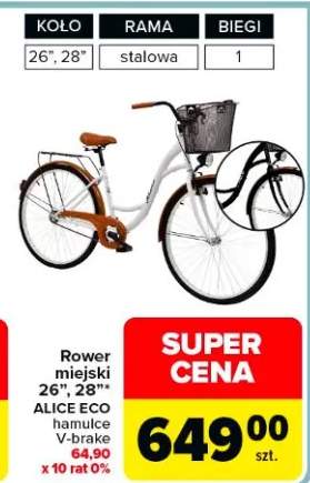 Rower miejski 26", 28" Alice Eco