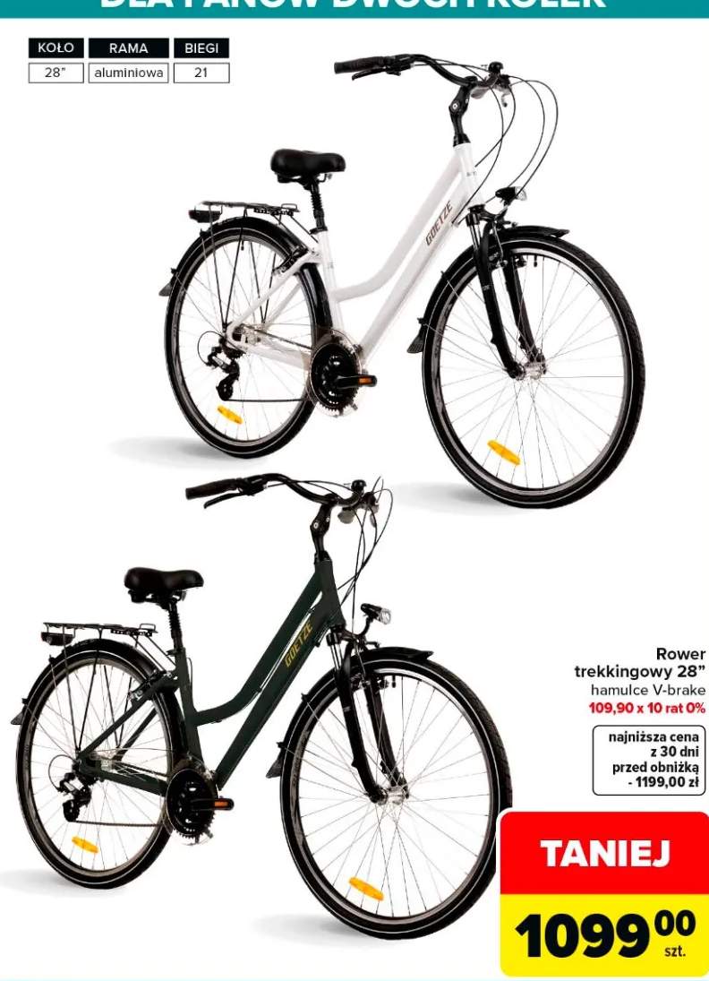 Rower trekkingowy 28" hamulce V-brake