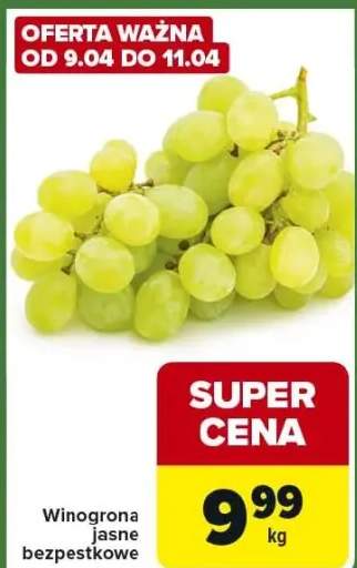 Winogrona jasne bezpestkowe