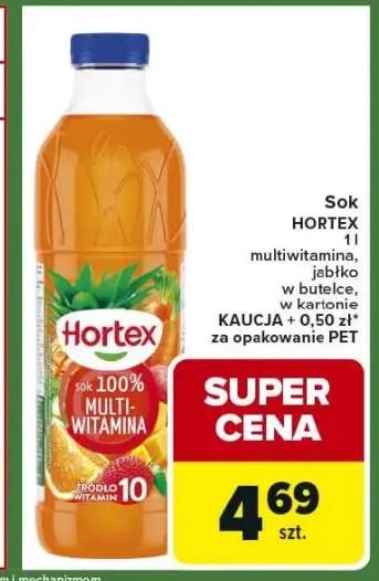Sok multiwitamina jabłko w butelce, w kartonie